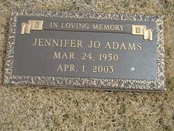 Jennifer Jo <I>Slater</I> Adams 