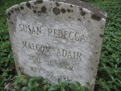 Susan Rebecca <I>Malcom</I> Adair 
