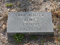 Orrie Rebecca <I>Green</I> Rowe 