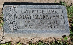Catherine Alma <I>Fuller</I> Aday Markland 