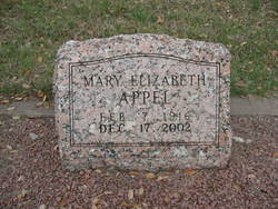 Mary Elizabeth <I>Philpot</I> Appel 