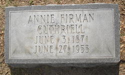 Annie M. <I>Firman</I> Cuthriell 