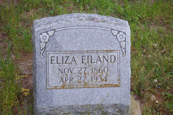 Elizabeth “Eliza” <I>Smith</I> Eiland 
