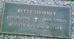 Bertha Vey “Betty” <I>Watkins</I> Quinney 