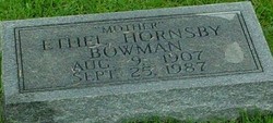 Ethel <I>Hornsby</I> Bowman 