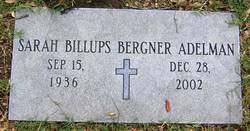 Sarah <I>Billups</I> Bergner Adelman 