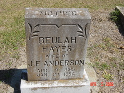 Beulah <I>Hayes</I> Anderson 