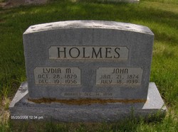 Lydia Margaret <I>Lisonbee</I> Holmes 
