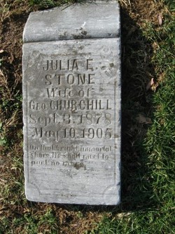 Julia E <I>Stone</I> Churchill 