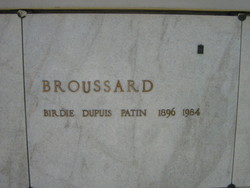Birdie Patin <I>Dupuis</I> Broussard 