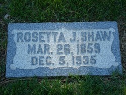 Rosetta Jane <I>Child</I> Shaw 