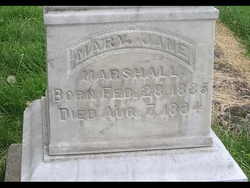 Mary Jane <I>Williams</I> Marshall 