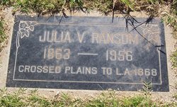 Judith Virginia “Julia” <I>Rogers</I> Ransom 