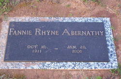 Fannie Lorene <I>Rhyne</I> Abernathy 