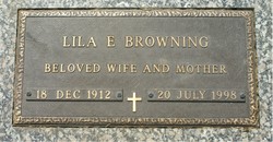 Delila Elizabeth “Lila” <I>Cox</I> Adams Browning 