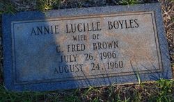 Annie Lucille <I>Boyles</I> Brown 