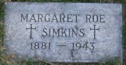 Margaret Louise <I>Roe</I> Simkins 
