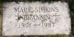 Marie <I>Simkins</I> Brannin 