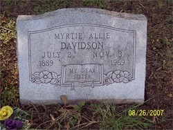 Myrtie Allie <I>Marriott</I> Davidson 