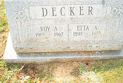 Etta Alma <I>Warren</I> Decker 
