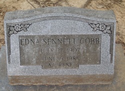 Edna <I>Sennett</I> Cobb 