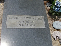 Mary Elizabeth <I>Boyer</I> Hussey 