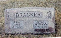 Jane “Jennie” <I>Woodruff</I> Bracker 