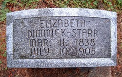 Elizabeth “Lizza” <I>Dimmick</I> Starr 