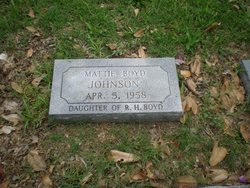 Mattie <I>Boyd</I> Johnson 