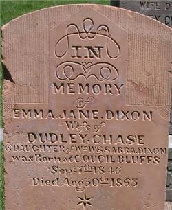Emma Jane <I>Dixon</I> Chase 