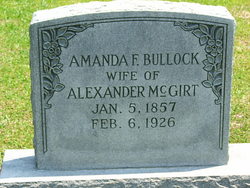 Amanda Frances <I>Bullock</I> McGirt 