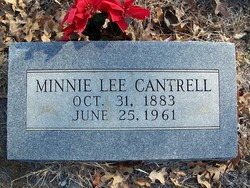 Minnie Lee <I>Graham</I> Cantrell 