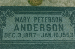 Mary <I>Peterson</I> Anderson 
