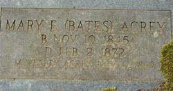 Mary Elizabeth <I>Bates</I> Acrey 