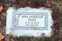 Anna “Annie” <I>Andersson</I> Bosen 
