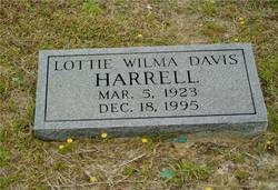 Lottie Wilma <I>Davis</I> Harrell 