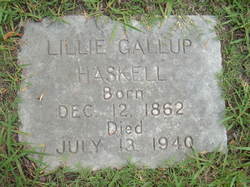 Lillian B “Lillie” <I>Gallup</I> Haskell 