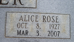 Alice Rose <I>Carter</I> Becker 