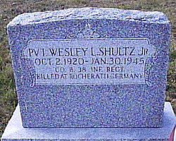 Pvt Wesley Larry Shultz Jr.