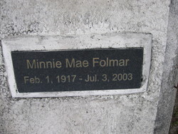 Minnie Mae Folmar 