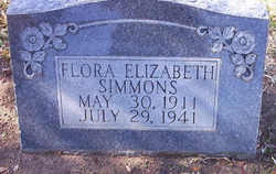 Flora Elizabeth <I>Vandver</I> Simmons 