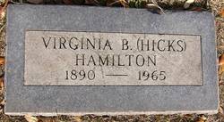 Virginia B <I>Hicks</I> Hamilton 