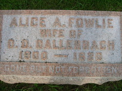 Alice Aileen <I>Fowlie</I> Dallenbach 