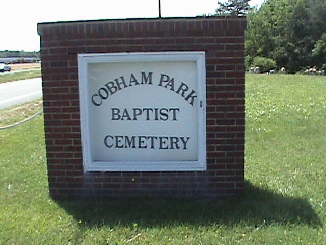 Cobham Park Baptist Church Cemetery