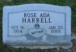 Rose Ada <I>Cooper</I> Harrell 