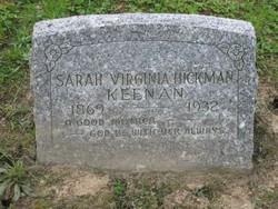 Sarah Virginia <I>Cunningham</I> Hickman Keenan 