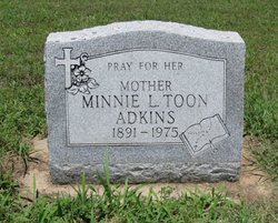 Minnie L. <I>Toon</I> Adkins 