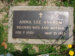 Anna Lee <I>Lawson</I> Ankrom 