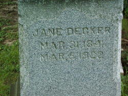 Jane <I>Taylor</I> Decker 