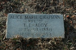 Alice Marie <I>Chapman</I> Addy 